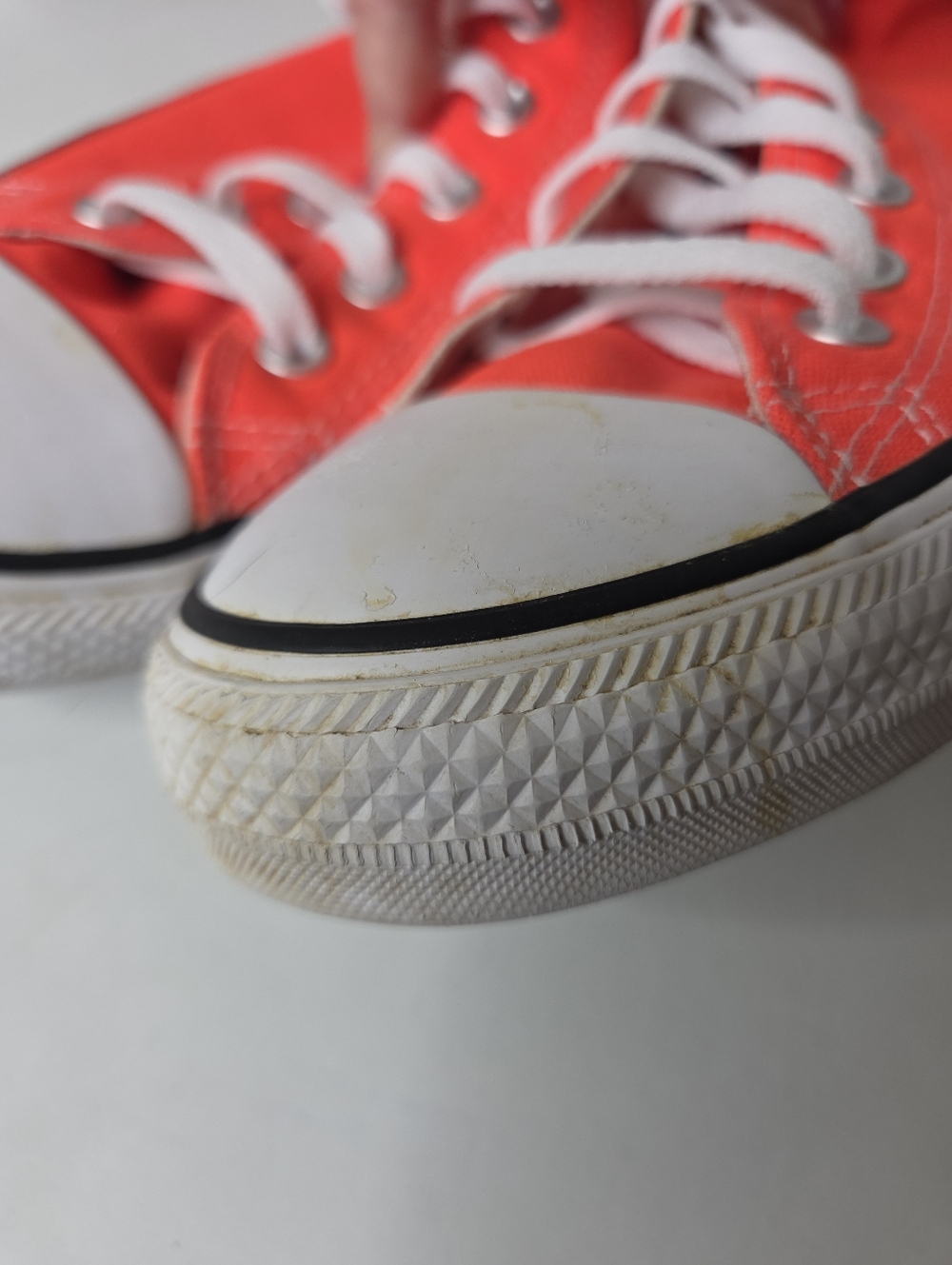 Converse Chuck Taylor All Star Orange High Top Sneakers Mens 9 Womens 11 - Picture 9 of 11